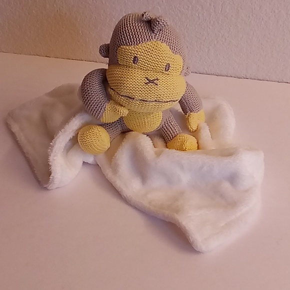 Baby Bum Lovie Lovey Monkey  white-yellow-gray colors (B18) (P) - Picture 1 of 7